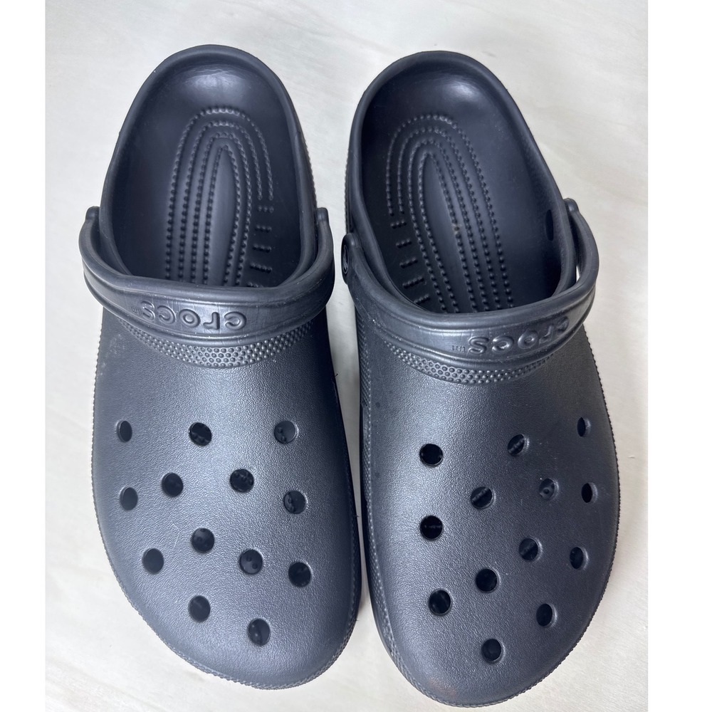 Crocs Classic Clog Black Slip On Water Shoes Mens